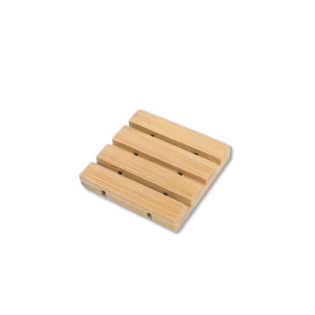 Soporte de almacenamiento de plato de bandeja de jabón de ducha de baño de madera de bambú Natural respetuoso con el medio ambiente Wmkox8yii hjk3973