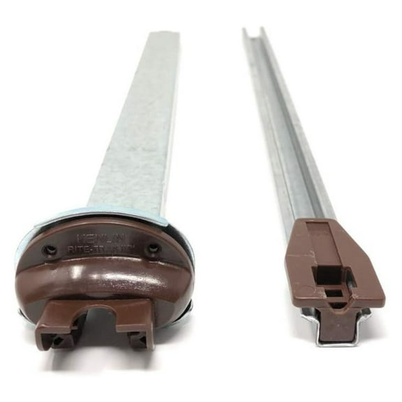 Rite-Trak II Drawer Slides Replacement Kit - Top & Bottom Tracks with Drawer & Screws - 14.75"/16.75" - Cut to Size - Metal Back Plate & Stop Included