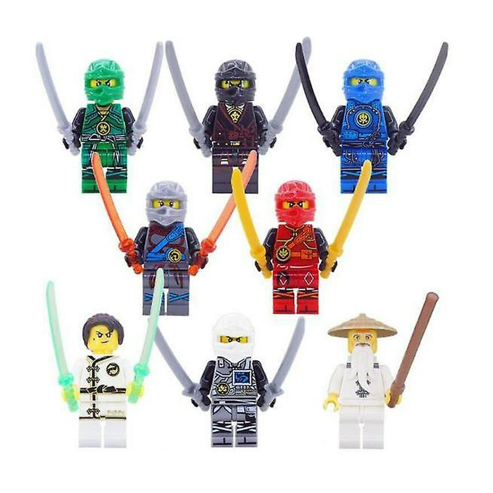 Ninjago Mini Figures Kai Jay Sensei Wu Master Fit Lego Building Blocks Toy Walmart