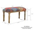thumbnail image 2 of Banc En Bois 3 Pièces Et Tabourets Set (Henna), 2 of 3