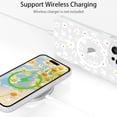 thumbnail image 5 of for iPhone 15 Pro Case [Compatible with Magsafe], Cute Flower Girls Women Clear Case Silicone Shockproof Protective Cover with Pretty Floral Pattern for iPhone 15 Pro, White, 5 of 5