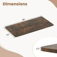 thumbnail image 3 of Costway 48" x 24" Whole Piece Table Top with Safe Rounded Corners for Home Office Desk DIY Rustic Brown, 3 of 9