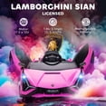 thumbnail image 4 of Aosom Compatible 12V Battery-powered Kids Electric Ride On Car Toy with Parental Remote Control Music Lights MP3 Pink, 4 of 10