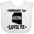 thumbnail image 3 of Inktastic Arizona Someone Loves Me Boys or Girls Baby Bib, 3 of 4