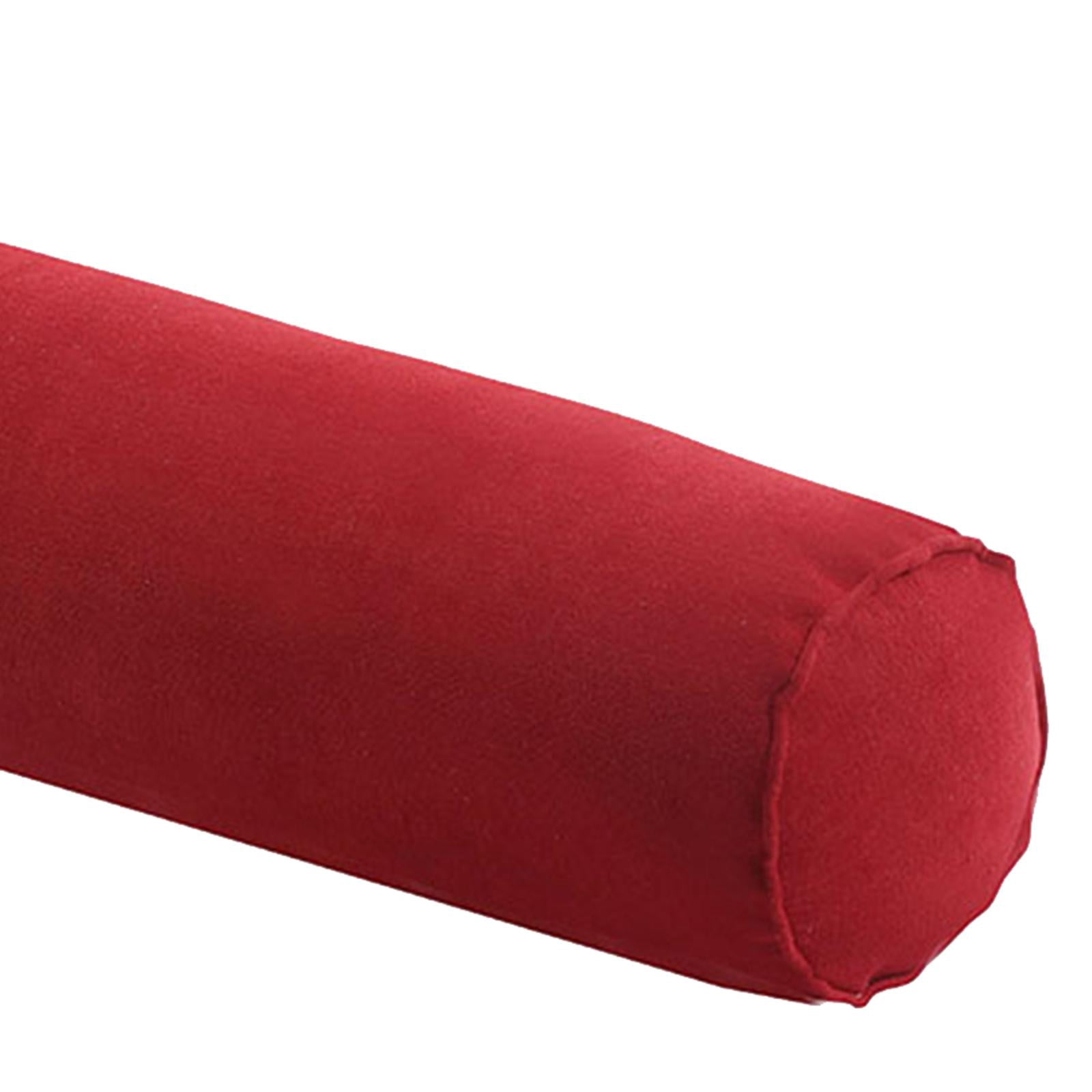 EHJRE Cervical Neck Roll Pillow Made of Hollow Cotton, Comfortable, Soft, Neck Pillow, Round Neck Roll Pillow for Abdomen, Ankles, Spine, Car, Knees Rust red