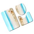 thumbnail image 4 of 3Pcs/set Bathroom Mat Set Anti-Slip Kitchen bathroom toilet cover set Bath Mat Carpet Bathroom Toliet Rug Washable Beach Style, 4 of 7