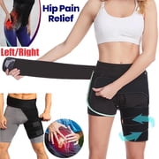 OhhGo Hip Brace, Adjustable Thigh Compression Sleeve, Hip Pain Groin Support Wrap Belt for Men Women Sciatica Pain Relief, Pulled Muscles Support