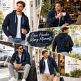thumbnail image 4 of Men's Fleece Hooded Jacket Full Zip Long Sleeve Hoodie with Pockets Fall Winter Loose Zipper Sweatshirt Jacket, 4 of 8