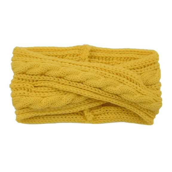 TELOLY Headbands for Women,Yarn Head Wraps,Head Band for Washing Your Face,Yellow