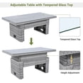 thumbnail image 6 of Harper & Bright Designs Outdoor Rattan Sectional Sofa Set with Adjustable Dining Table, Patio L-Shaped Wicker Conversation Set with 2 Ottomans, Recliners with Extendable Side Tables for Garden, 6 of 16