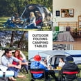 thumbnail image 5 of FUNDANGO Black Portable Folding Card Table with Adjustable Mesh Storage Bag 2.7ft Card Table for Camping, Travel, Outdoor Folding Card Table with Handle, 47.2"*23.6"*27.5", Black, 5 of 10