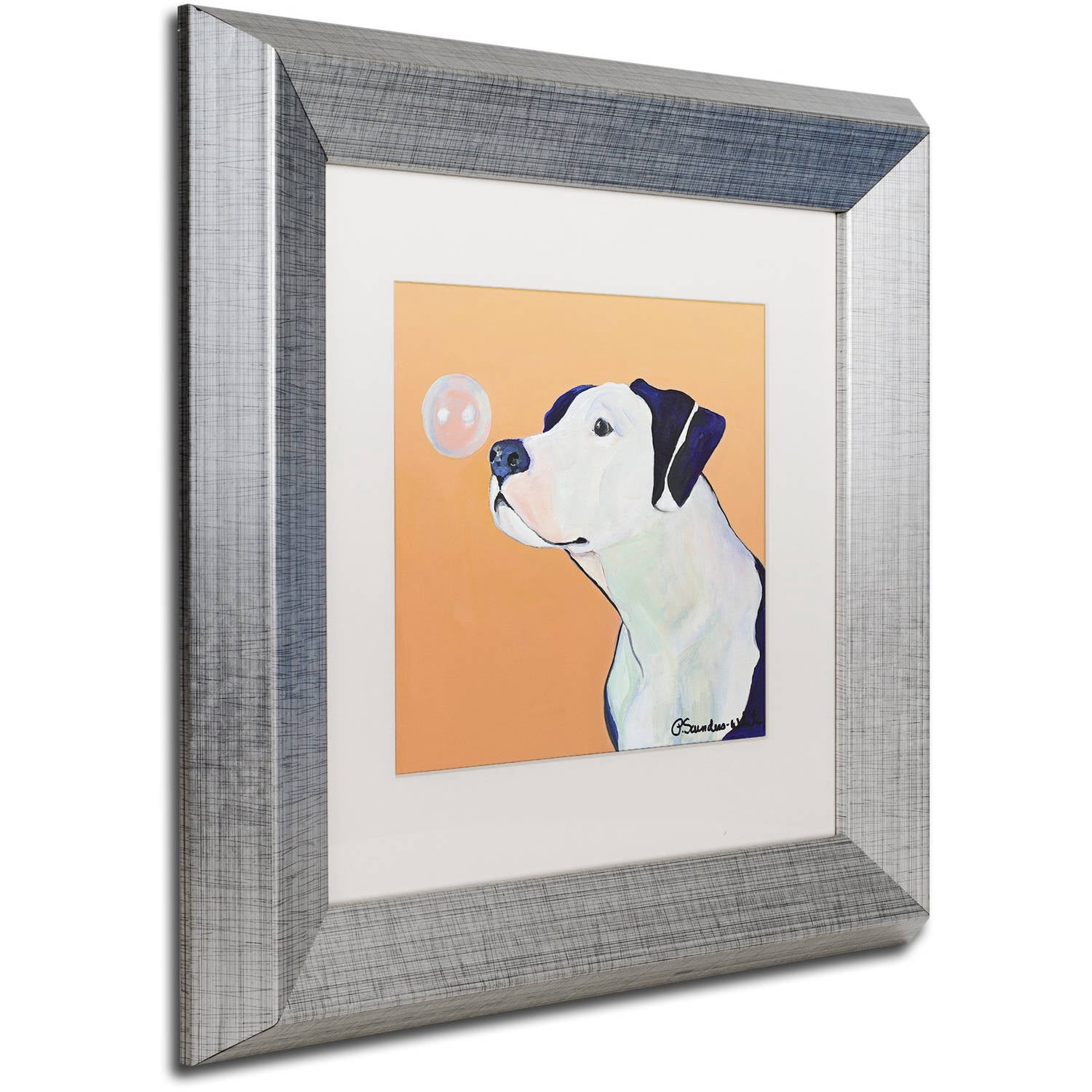 Trademark Fine Art "Fascination" Canvas Art by Pat Saunders-White, White Matte, Silver Frame