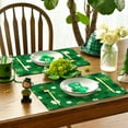 thumbnail image 5 of Sm:)e Green Shamrock St. Patrick's Day Placemats Set of 4, 12x18 inch, 5 of 7
