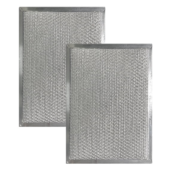 Air Filter Factory 8 x 11 x 3/8 Range Hood Aluminum Grease Filters 2-Pack