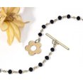 thumbnail image 5 of BR Elegante collar de lazo negro y dorado con cuentas de semillas y gargantilla de perlas - Joyería para mujeres y niñas, 5 of 5