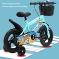 thumbnail image 4 of Kids Bike, High Carbon Steel Frame Baby Bicycle Stable Structure with Training Wheels for Daily Use, 4 of 8