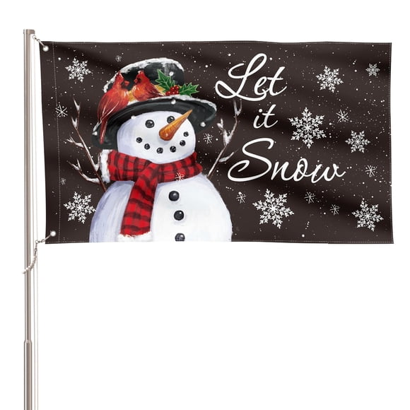 Banner AVOIN colorlife Let It Snow, 91 x 152 cm, doble cara