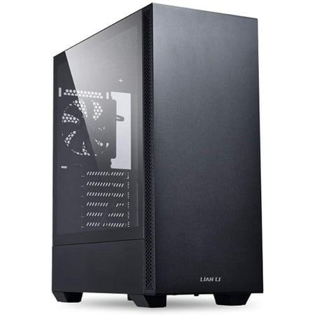 Lian Li Mid-Tower Chassis ATX Computer Case PC Gaming Case w/Tempered Glass Side Panel, Magnetic Dust Filter,Water-Cooling Ready, Side Ventilation and 2x120mm Fan Pre-Installed (LANCOOL 205, Black)