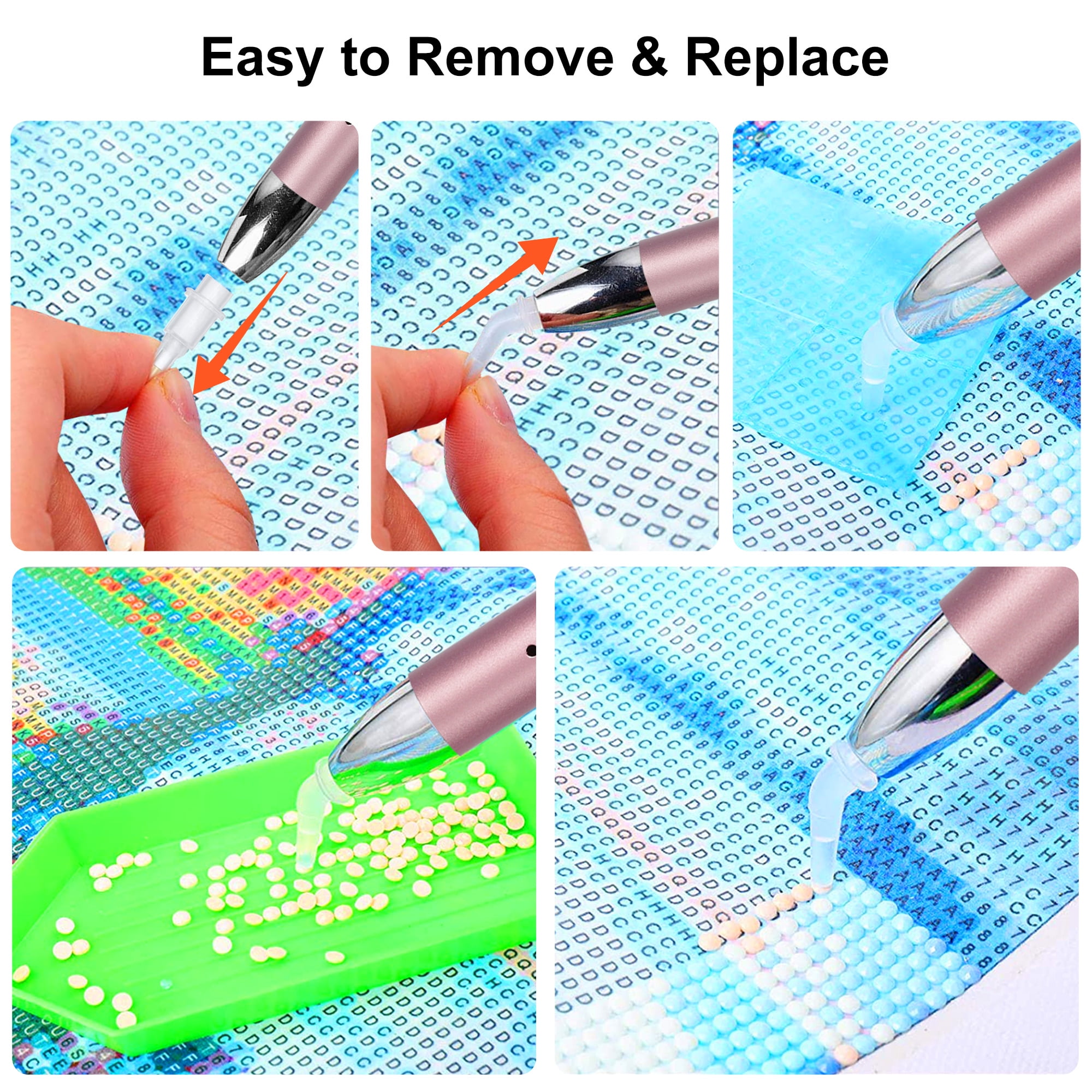 LED Diamond Painting Pen Kits with Light Diamond Art Pen 5D Light Up Pens  for Diamond Painting Arts Nails DIY Crafts Accessories - AliExpress