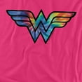 thumbnail image 2 of Wonder Woman Wonder Woman Tie Dye Logo Women's T Shirt, Hot Pink, X-Large, 2 of 6