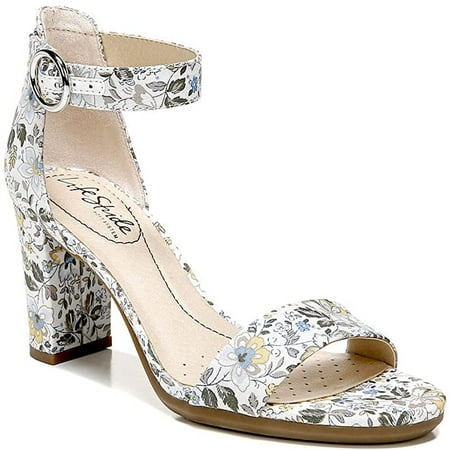 

LifeStride Womens Averly Heeled Sandal 5 Green Floral
