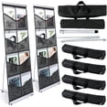 thumbnail image 1 of Outus 2 Pcs Brochure Stand Holder with 8 Pockets Mesh Literature Rack Floor Portable Magazine Display Stand Standing Brochure Rack for Trade Shows Table Top, 1 of 7