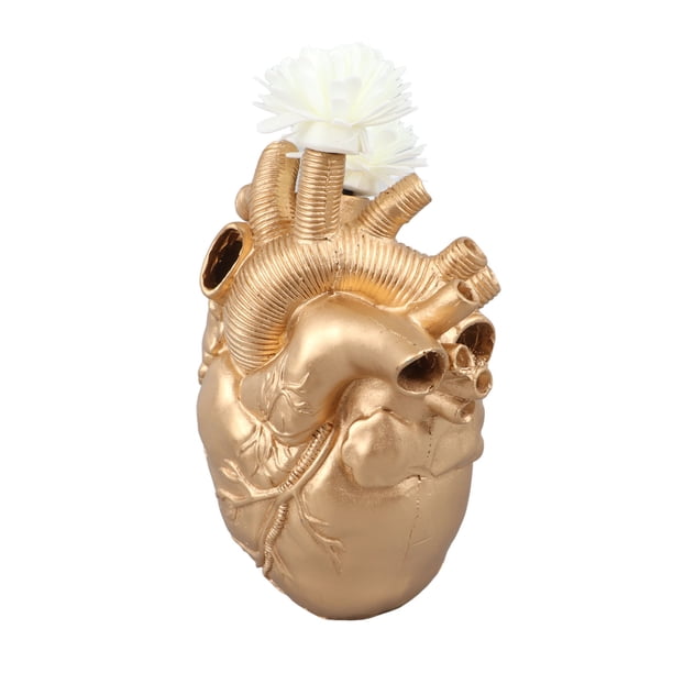 Jarrón De Corazón, Escultura De Resina, Jarrones Anatómicos Creativos En Forma