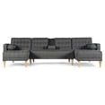 thumbnail image 2 of Sala Modular Doble Chaise Makora Brandon con Memory Foam y Respaldo Ajustable Lino Oxford, 2 of 7