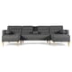thumbnail image 2 of Sala Modular Doble Chaise Makora Brandon con Memory Foam y Respaldo Ajustable Lino Oxford, 2 of 7