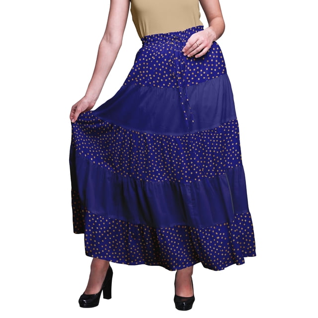 Bimba SkirtsForWomen Long Length Cotton Printed Maxi Boho Summer Skirt