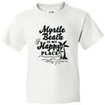 thumbnail image 3 of Inktastic Myrtle Beach is My Happy Place with Palm Trees Youth T-Shirt, 3 of 5