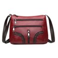 thumbnail image 1 of Bolso bandolera de hombro de PU trenzado para mujer Bolso sólido con múltiples bolsillos (Rojo) Tmvgtek Oficina Multiescena Multifunción, 1 of 8