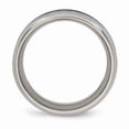 thumbnail image 2 of Titanium Polished Blue Carbon Fiber Inlay Ring Size: 7; for Adults and Teens; for Women and Men, 2 of 6
