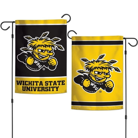 Wichita State Shockers 12.5” x 18" Double Sided Yard and Garden College Banner Flag is Printed in The USA