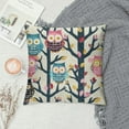 thumbnail image 2 of Orinice Owls Trees Pattern Graphic Decorative Cushion Throw Pillow Cover for Home Couch Living Room Bed Sofa Short Plush Year-Round Pillow Covers 1PC 12x12in, 2 of 5