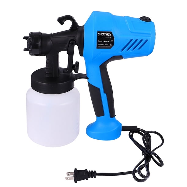 Pulverizador de pintura eléctrico portátil de alta presión de 400 W, herramienta de pulverización duradera, pulverizador de pintura de látex con enchufe estadounidense (azul)