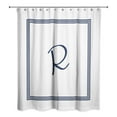 thumbnail image 2 of Creative Products Navy Blue and White Letter R Monogrammed 71x74 Shower Curtain, 2 of 7