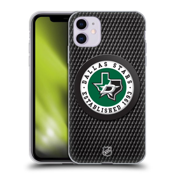 Head Case Designs Officially Licensed NHL Dallas Stars Puck Texture Soft Gel Case Compatible with Apple iPhone 11