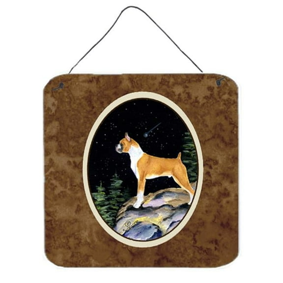 6 x 6 in. Starry Night Boxer Aluminium Metal Wall or Door Hanging Prints