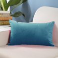 thumbnail image 4 of Abbracc Soft Velvet Solid Color Throw Pillow Covers Cushion Case Lake Blue, 4 of 9
