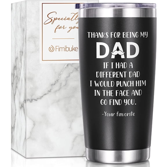 Gifts for Dad From Daughter, Son, Wife - 20 OZ Tumbler Christmas Day Dad Gifts for Father, Men, Father-in-Law, Husband - Thanks Dad Best Christmas Birthday Gift Presents Boxed Insulated Cup From Kids