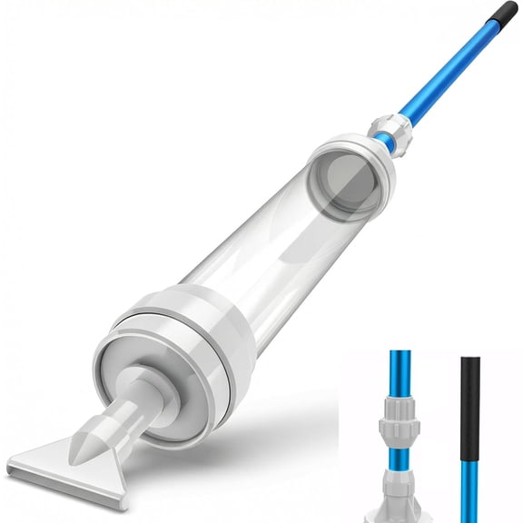 Spa Vacum Powered y Water Pressure, No Electriity Neded for Hot Tub Cordless & Nolse Freefor spot Cleaning; with Telescopk Poleto Pik Up Leave, Sand & Debrs,Ant Slip Grip