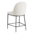 thumbnail image 3 of Lalia Modern Upholstered Curved Back Counter Height Bar Stool with Metal Frame, Gunmetal, 3 of 9