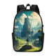 thumbnail image 4 of Mochila de viaje para portátil The Legend of Zelda Light Flight, antirrobo con puerto de carga USB, mochila universitaria, gran capacidad para el trabajo, color negro, 17 pulgadas, 4 of 8