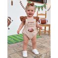 thumbnail image 4 of Conjunto de fútbol para bebé niña, pelele bordado con mangas acampanadas y diadema con lazo., 4 of 9