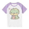 thumbnail image 1 of RXIRUCGD 2025 Vêtements d'Été pour Enfants Tout-Petits Garçons Filles Mode Mignon Col Rond Imprimé Manches Courtes Haut, 1 of 7