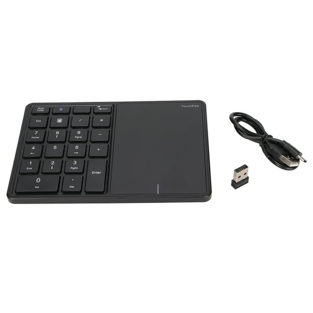Teclado numérico inalámbrico Sincero 22 teclas con panel táctil conexión dual 2.4G tipo C Negro
