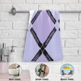 thumbnail image 6 of Tartan Plaids in Purple Black Hand Towel Absorbent Bath Towels for Bathroom Sports Gym 28" x 14" Set of 2, 6 of 8