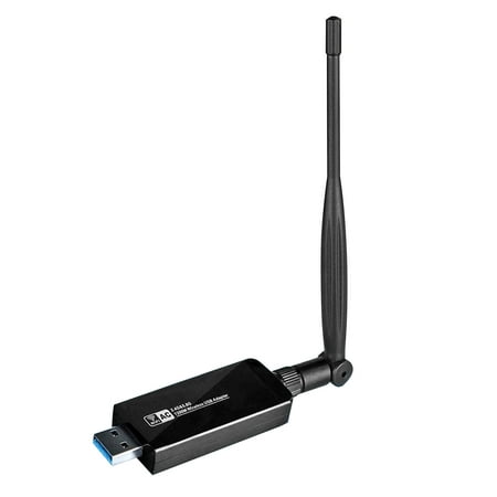 TSV 1200Mbps Dual Band Wireless USB Wifi Adapter 2.4/5.8Ghz Antenna Network Card USB WiFi Network Dongle Adapter with 5Dbi long external antenna, Support Windows 10/8/7/XP/MAC OSX/