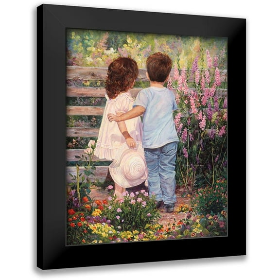 Dudley, June 12x14 Black Modern Framed Museum Art Print Titled - Flowers For The Lady